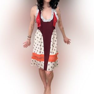 Valentino A line silk dress